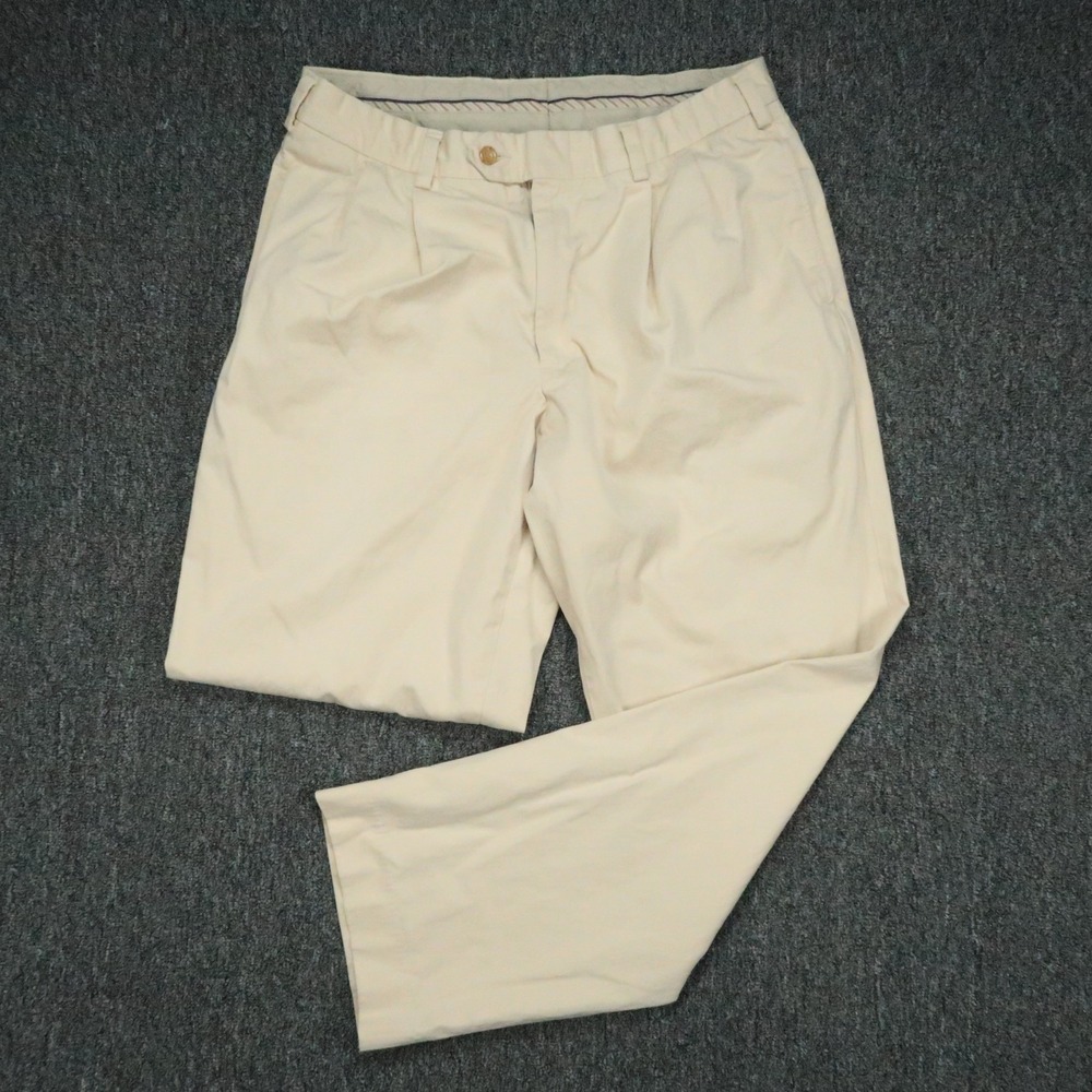 Bills Khakis Pants Mens 33x32 Khaki Tan Original Twill Classic Fit Double Pleat